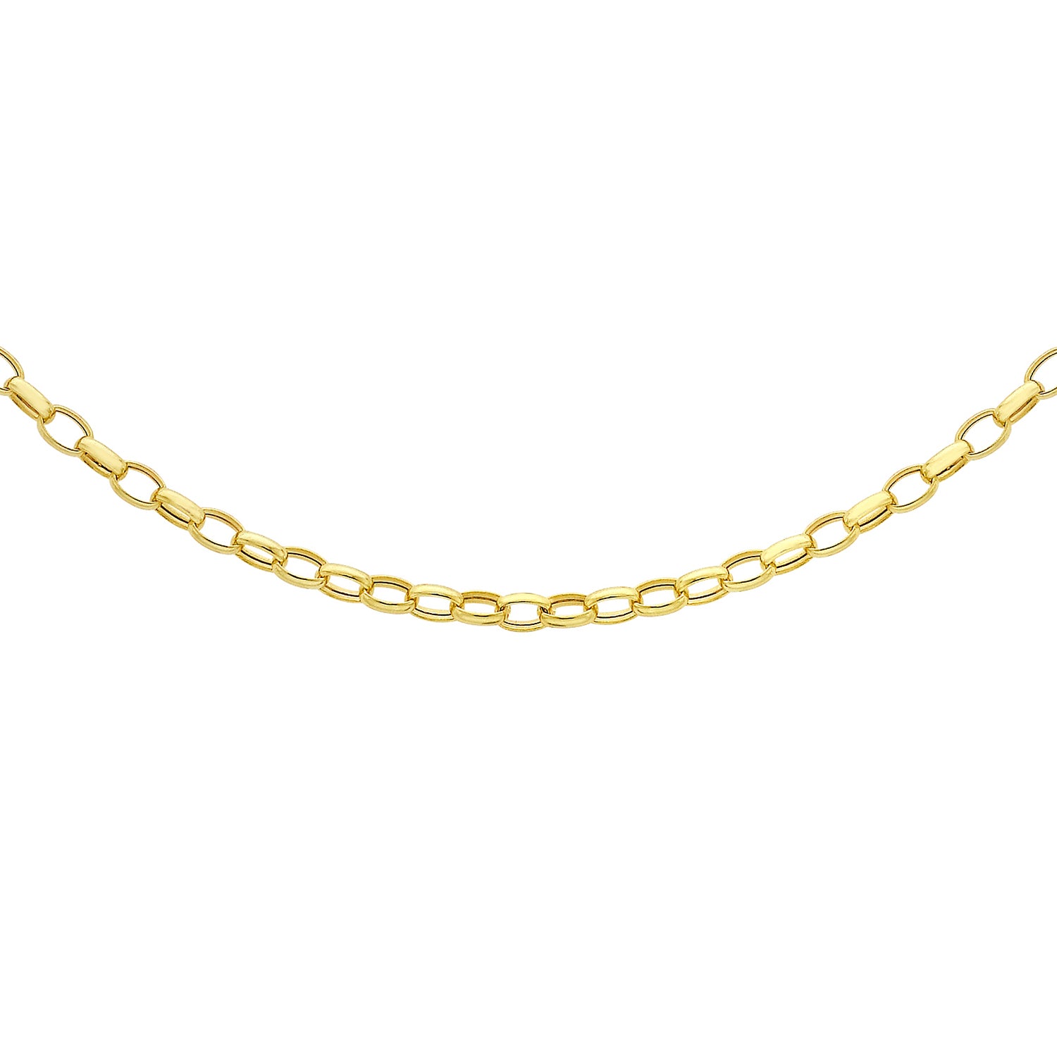 Oval Belcher Chain 30 Inch in 9K Yellow Gold 7578795 0