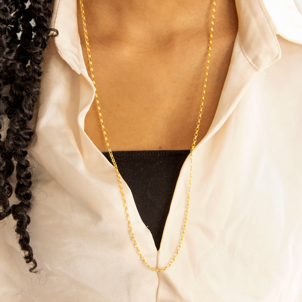 Oval Belcher Chain 30 Inch in 9K Yellow Gold 7578795 1