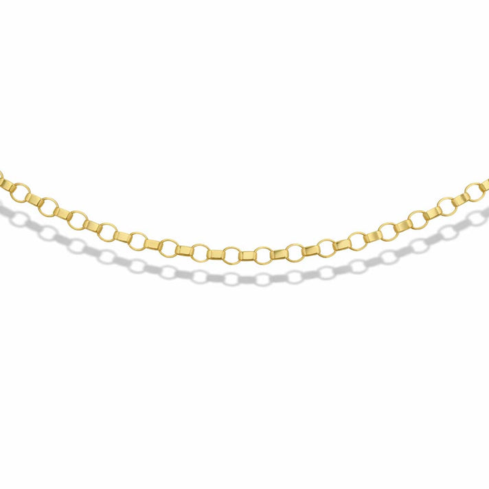Round Belcher Chain 16 Inch in 9K Yellow Gold 7578827 1