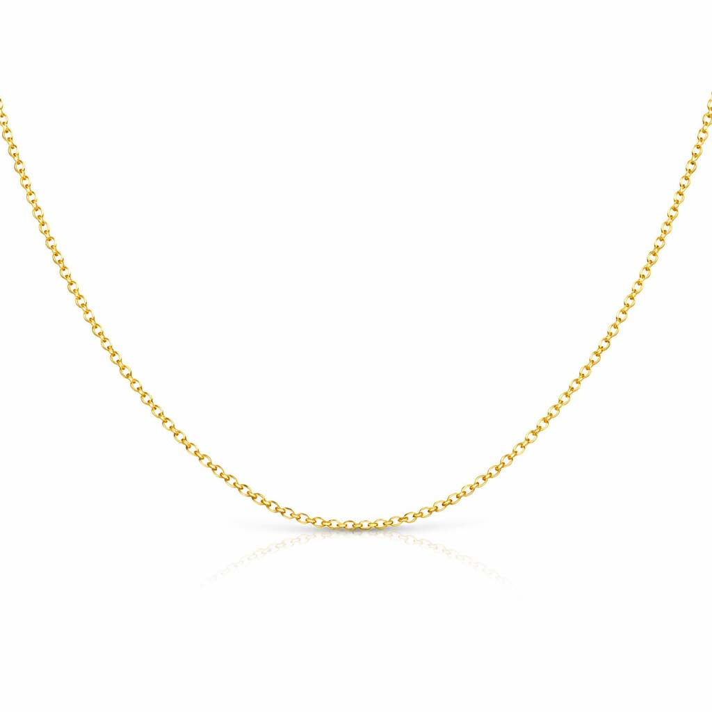 9K Yellow Gold Round Belcher Chain With Spring Ring Clasp (Size - 16)_7578827_4