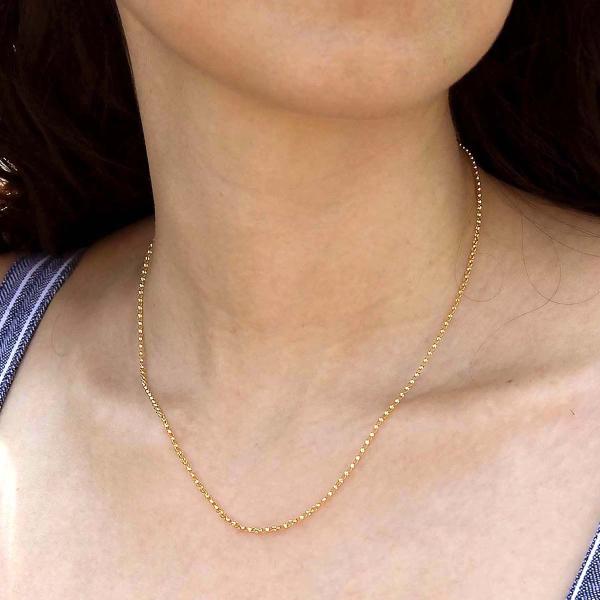 Round Belcher Chain 16 Inch in 9K Yellow Gold 7578827 5
