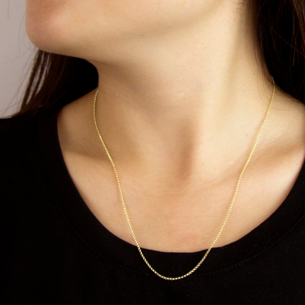 9K Yellow Gold  Chain (Size - 18),  Gold Wt. 1.4 Gms_7578948_1