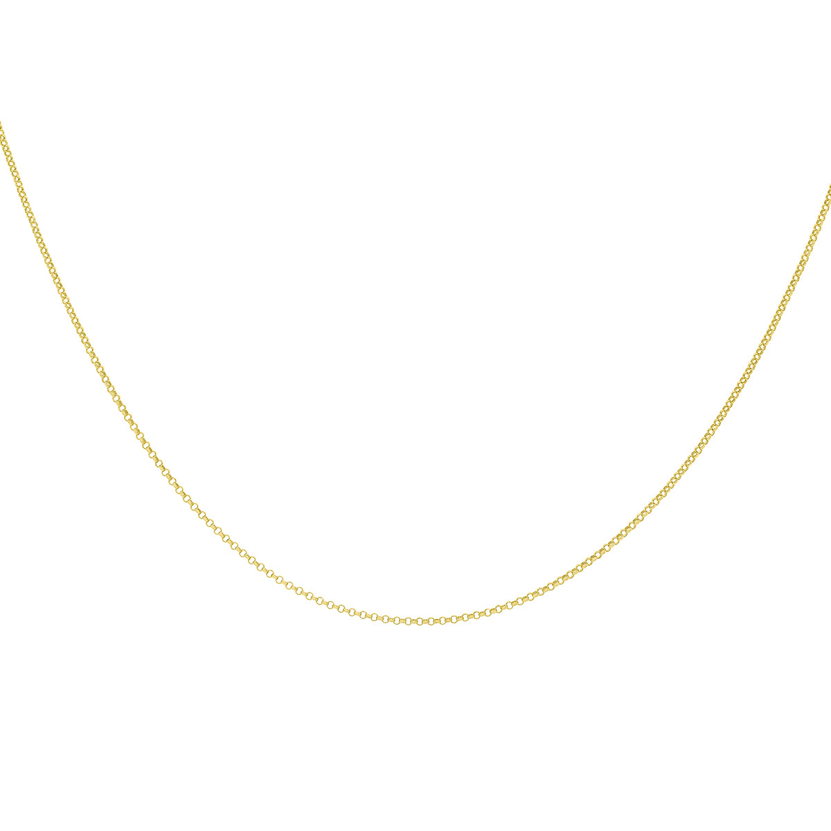 1.1mm Round Belcher Chain 18 Inch in 9K Yellow Gold 7578948 2