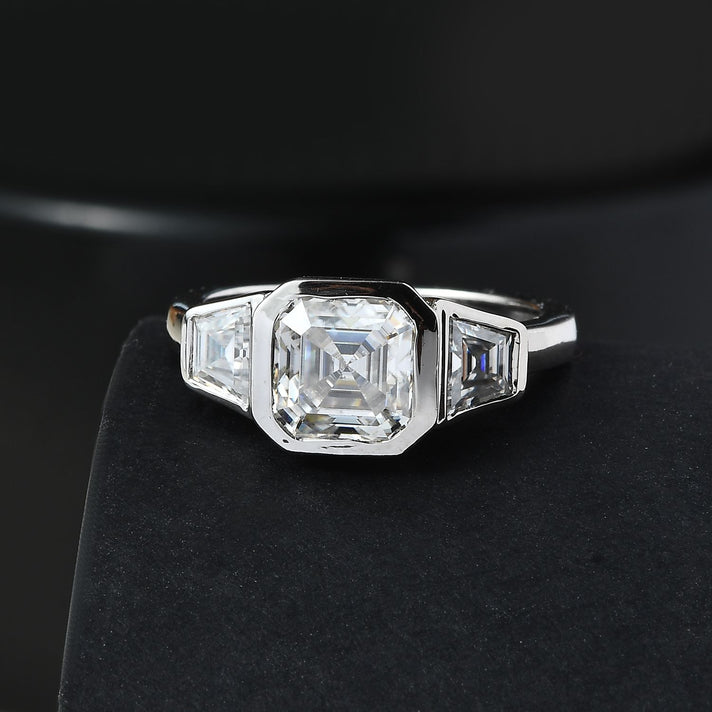 Moissanite Ring in Platinum Overlay Sterling Silver 2.38 Ct. 7579903 2