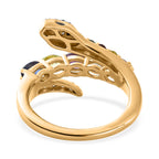 D'Joy Multi Gemstone Snake Ring in 18K Vermeil Yellow Gold Plated Sterling Silver 1.38 Ct._7581608_4