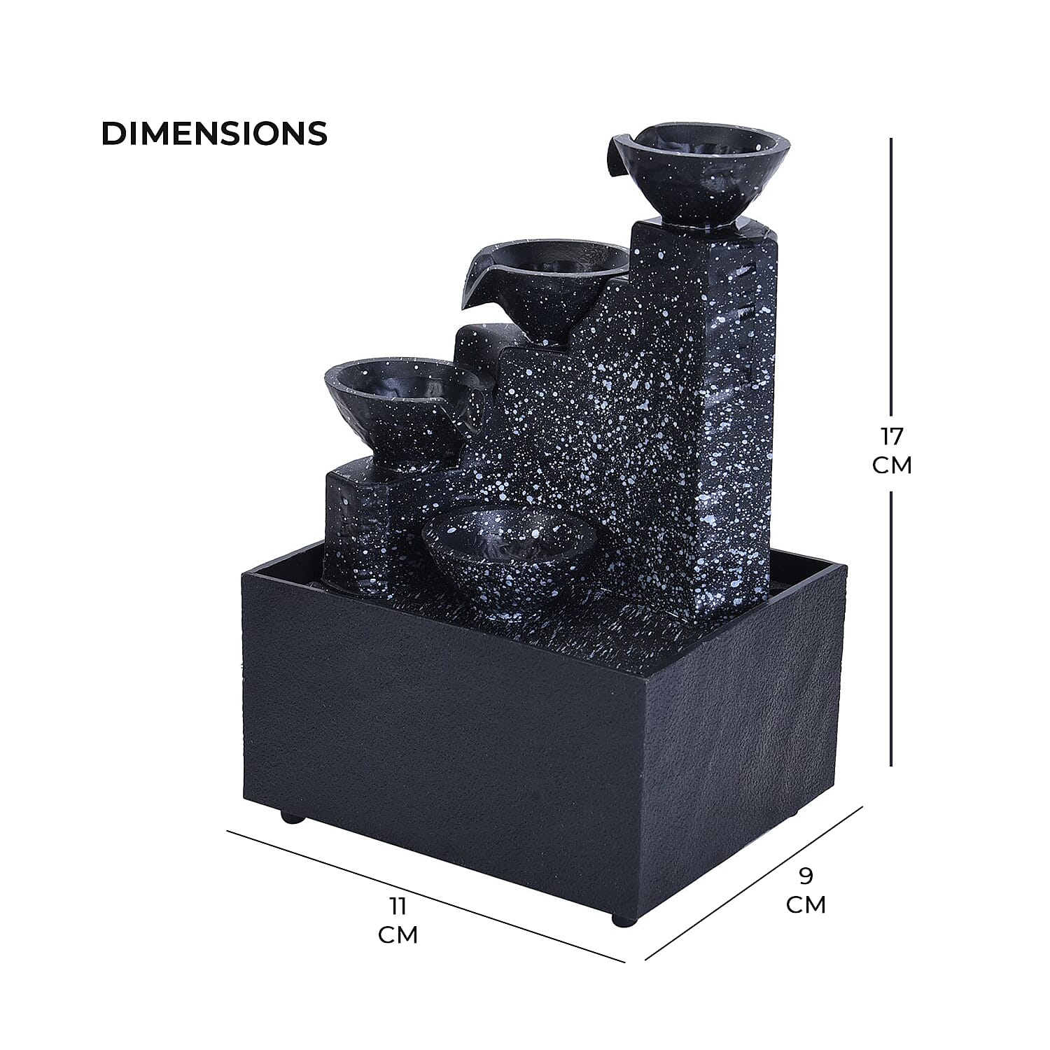 Super Find- Four Cups Mini Water Fountain with LED Light For Home DÃ©cor, Office and Living room 7585063 8
