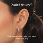 Sterling Silver Hoop Earrings with Clasp