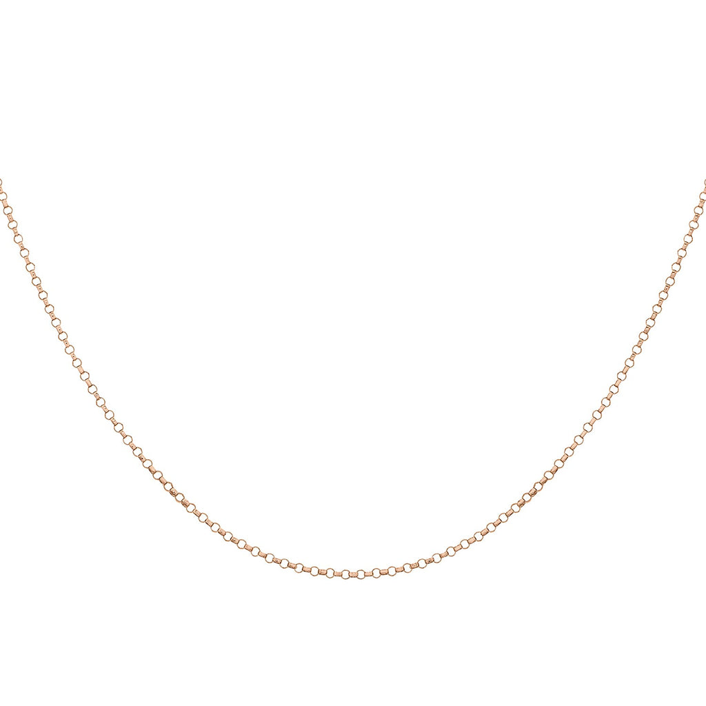 9K Rose Gold  Chain (Size - 16),  Gold Wt. 0.9 Gms