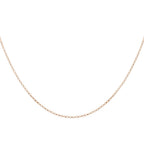 9K Rose Gold  Chain (Size - 16),  Gold Wt. 0.9 Gms