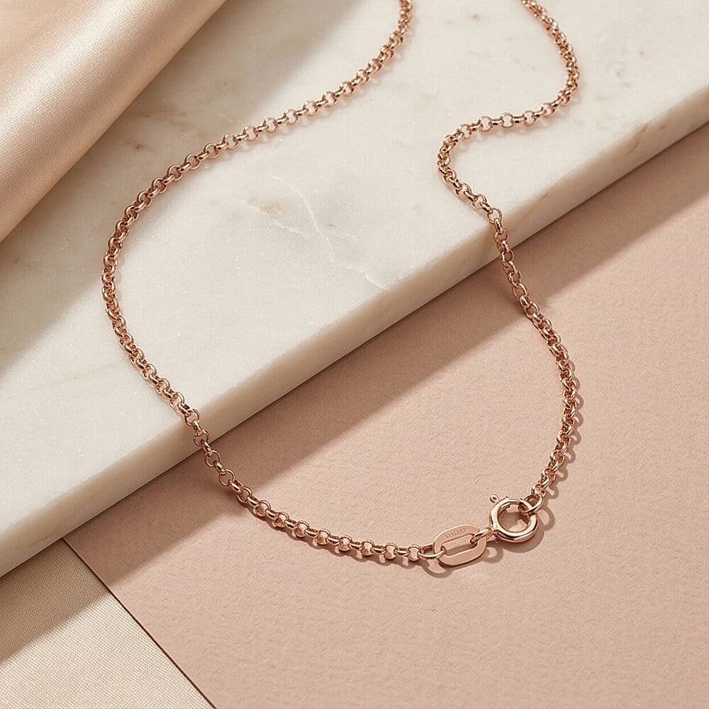 Round Belcher Chain 16 Inch in 9K Rose Gold 7590727 5
