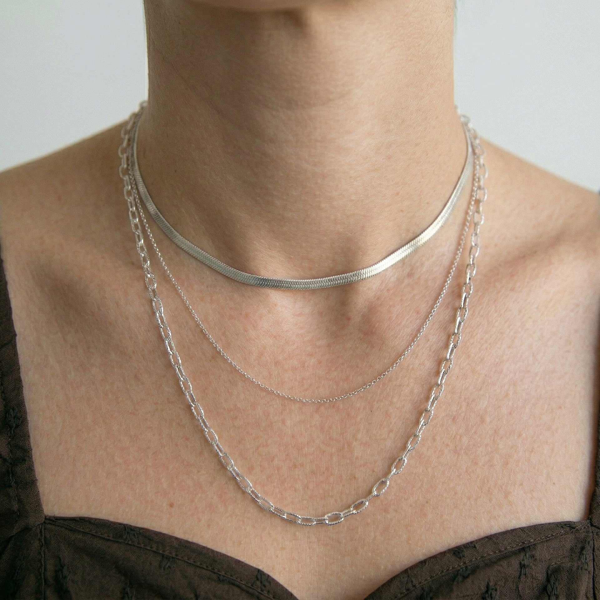 Oval Belcher Chain 22 Inch in 9K White Gold 7590997 5
