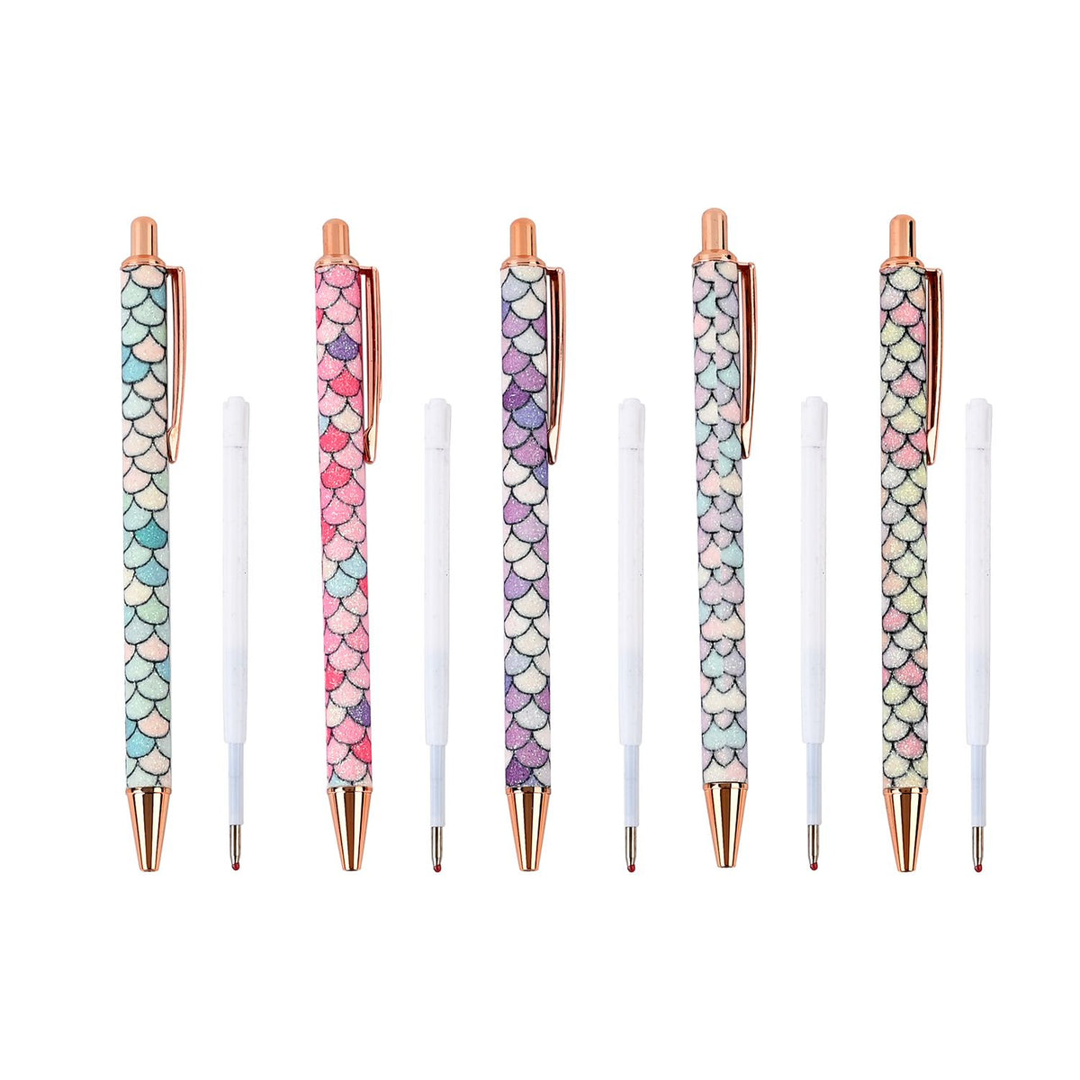 Set of 5 Pens with 5 pcs Replacement Ink 7591845 0