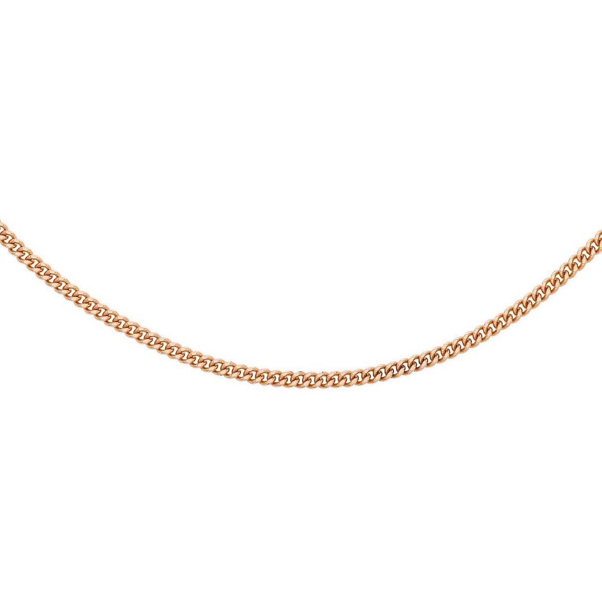 Diamond Cut Curb Chain 20 Inch in 9K Rose Gold 7592139 0