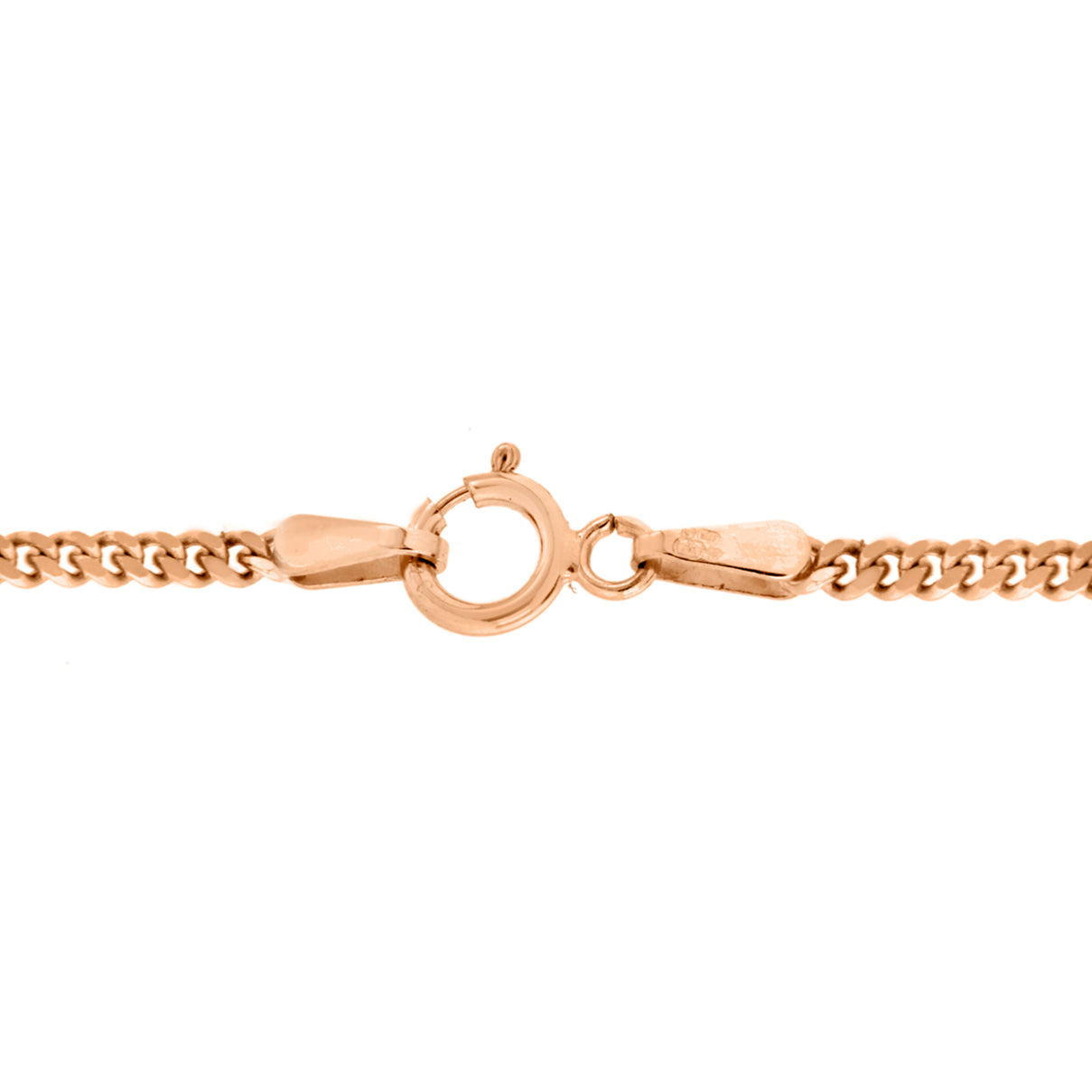 Diamond Cut Curb Chain 20 Inch in 9K Rose Gold 7592139 2
