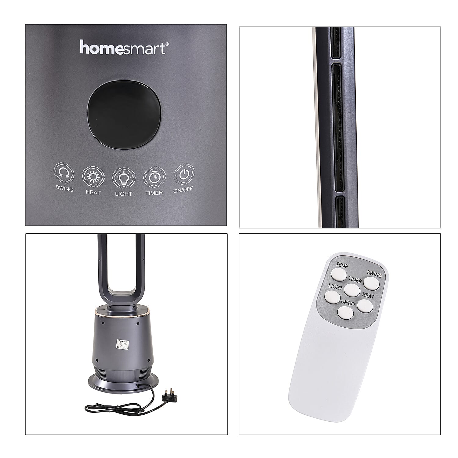 Bliss &amp; Beyond 2 in 1 Bladeless PTC Ultra Powerful Heater &amp; Fan with Remote 7592261 10