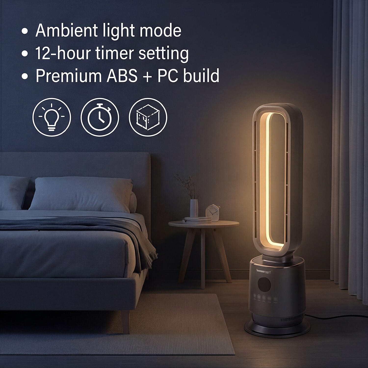 Bliss &amp; Beyond 2 in 1 Bladeless PTC Ultra Powerful Heater &amp; Fan with Remote 7592261 6