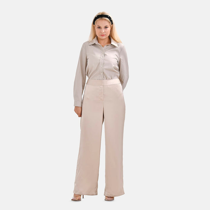 La Marey Soft Satin Wide Leg Trousers 7592332 1