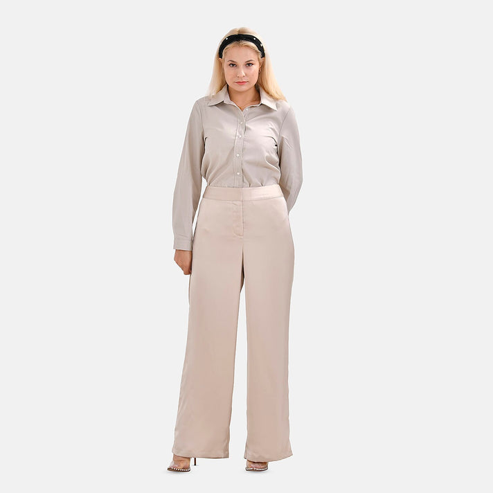 La Marey Soft Satin Wide Leg Trousers 7592352 2