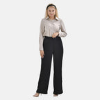 Soft Satin Wide Leg Trousers (Size 18) - Black_7592373