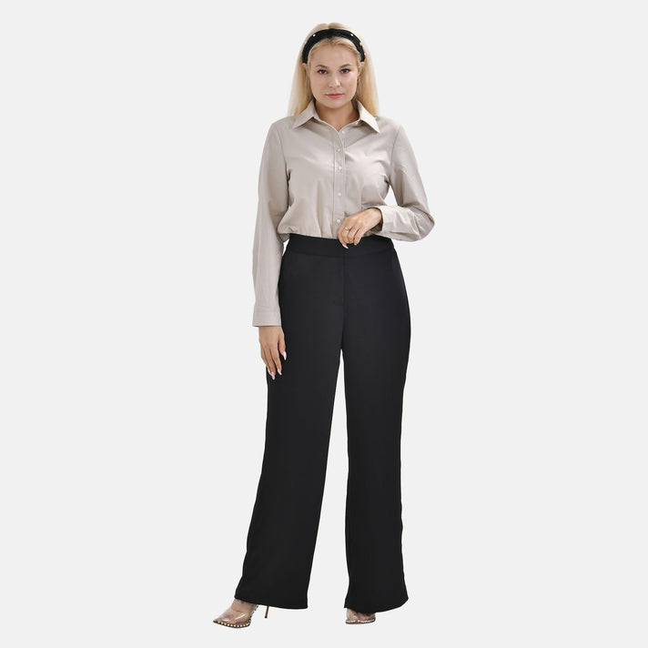 TAMSY Soft Satin Wide Leg Trousers 7592373 1