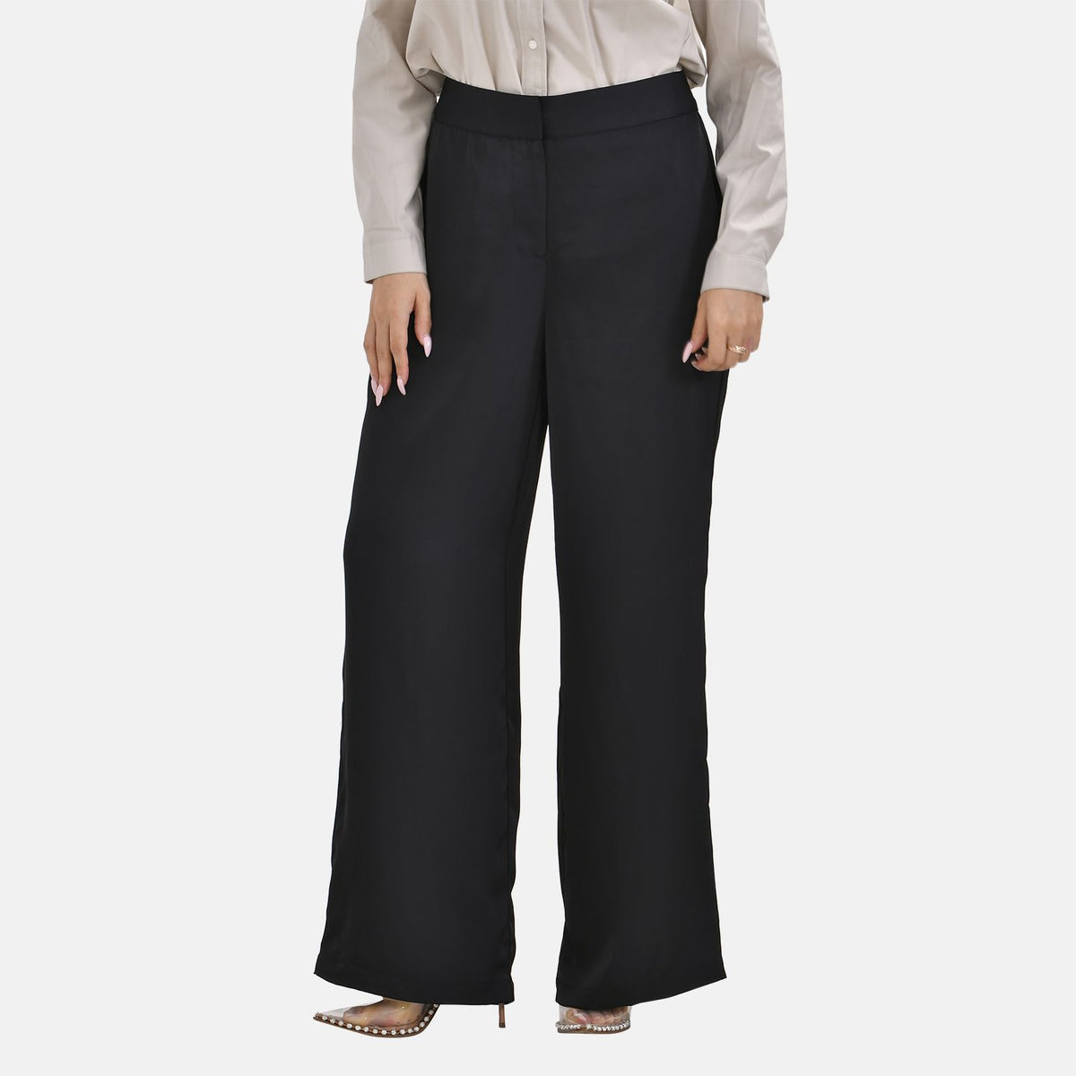 TAMSY Soft Satin Wide Leg Trousers 7592373 2