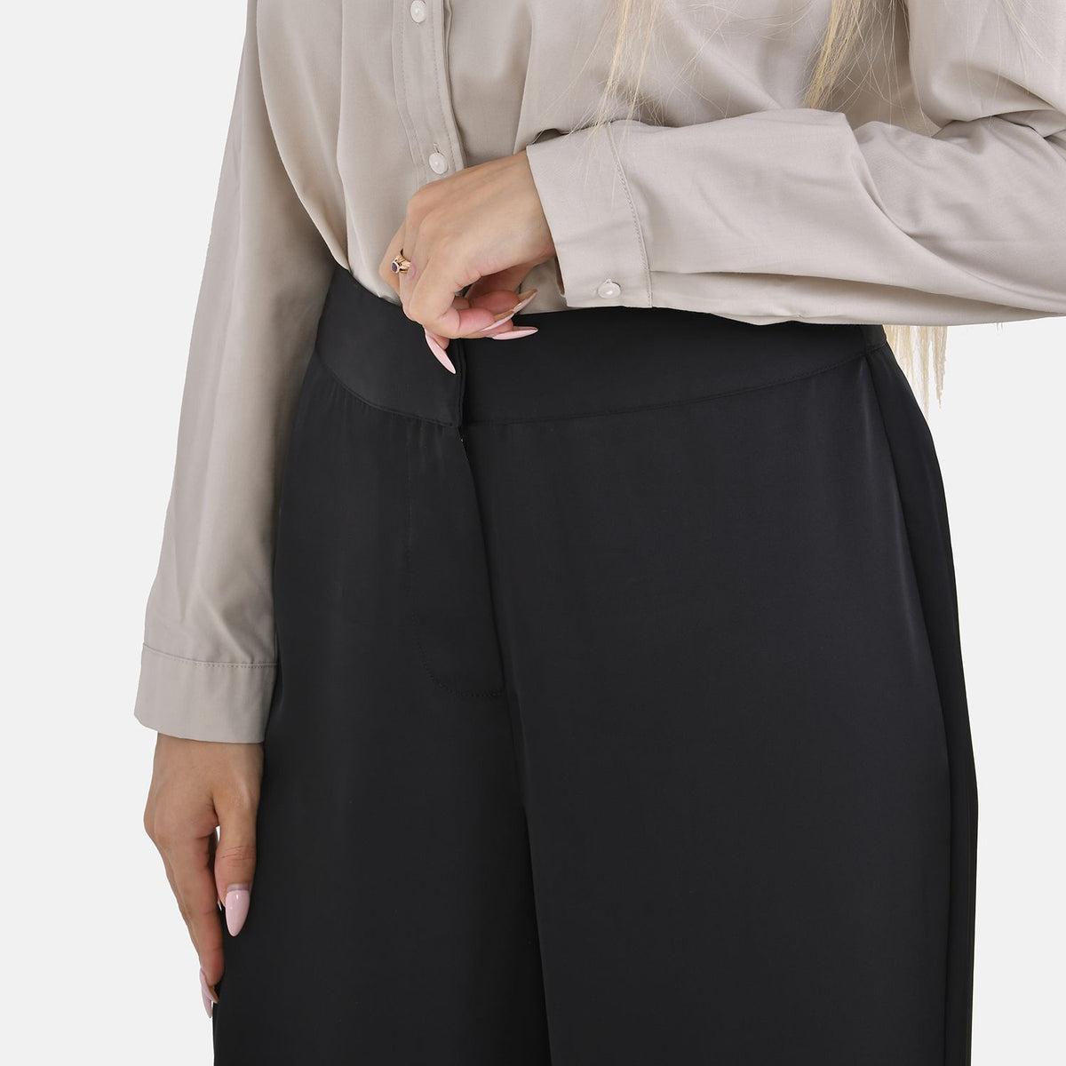 TAMSY Soft Satin Wide Leg Trousers 7592373 5