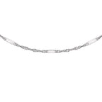 9K White Gold  Chain (Size - 18),  Gold Wt. 1.2 Gms