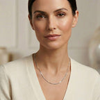 9K White Gold  Chain (Size - 18),  Gold Wt. 1.2 Gms