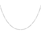 9K White Gold  Chain (Size - 18),  Gold Wt. 1.2 Gms