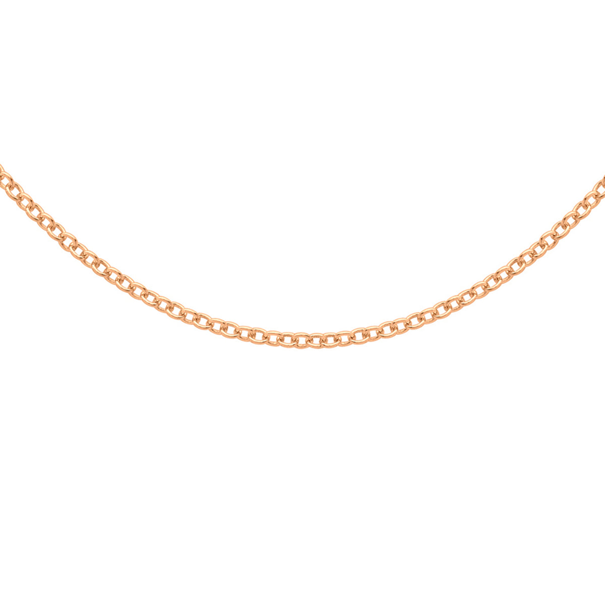1.6mm Trace Chain 18 Inch in 9K Rose Gold 7592712 3