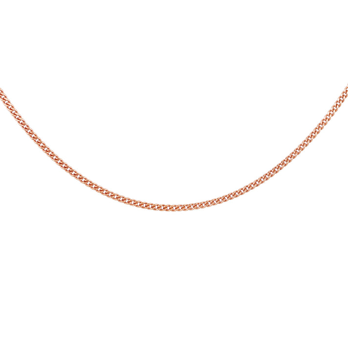 1.4mm Diamond Cut Curb Chain 18 Inch in 9K Rose Gold 7592779 1