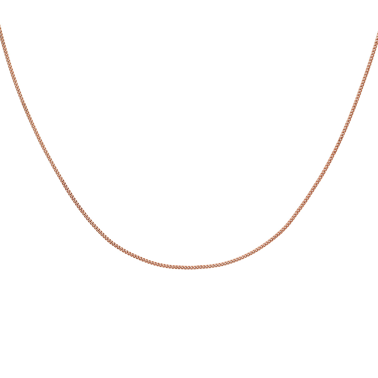 Diamond Cut Curb Chain 20 Inch in 9K Rose Gold 7592858 0