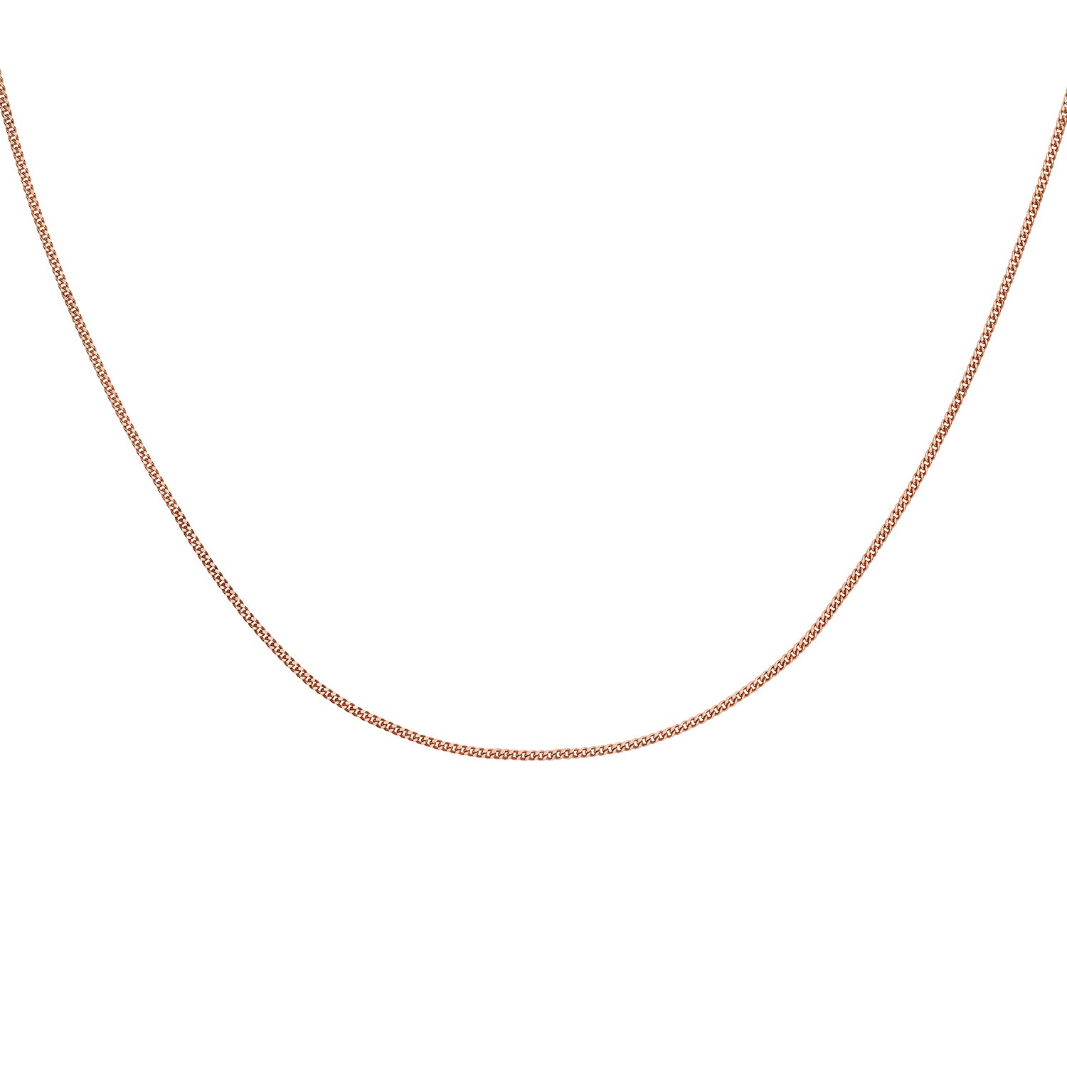 Diamond Cut Curb Chain 20 Inch in 9K Rose Gold 7592858 0