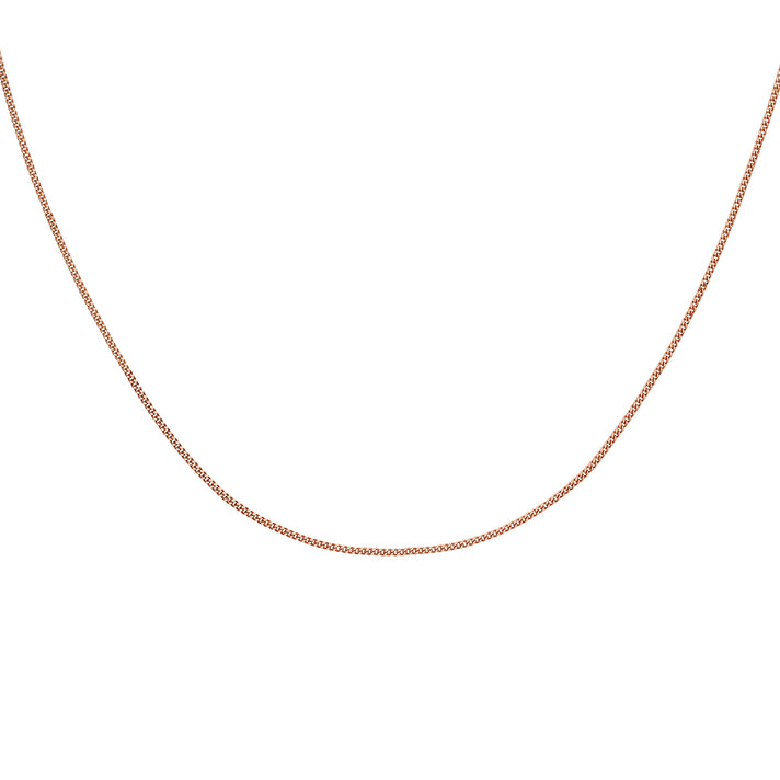 Diamond Cut Curb Chain 20 Inch in 9K Rose Gold 7592858 1