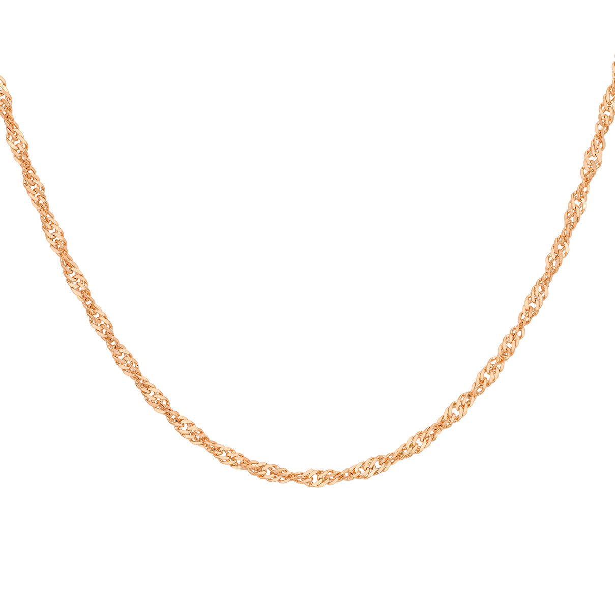 Twist Curb Chain 24 Inch in 9K Rose Gold 7592897 0