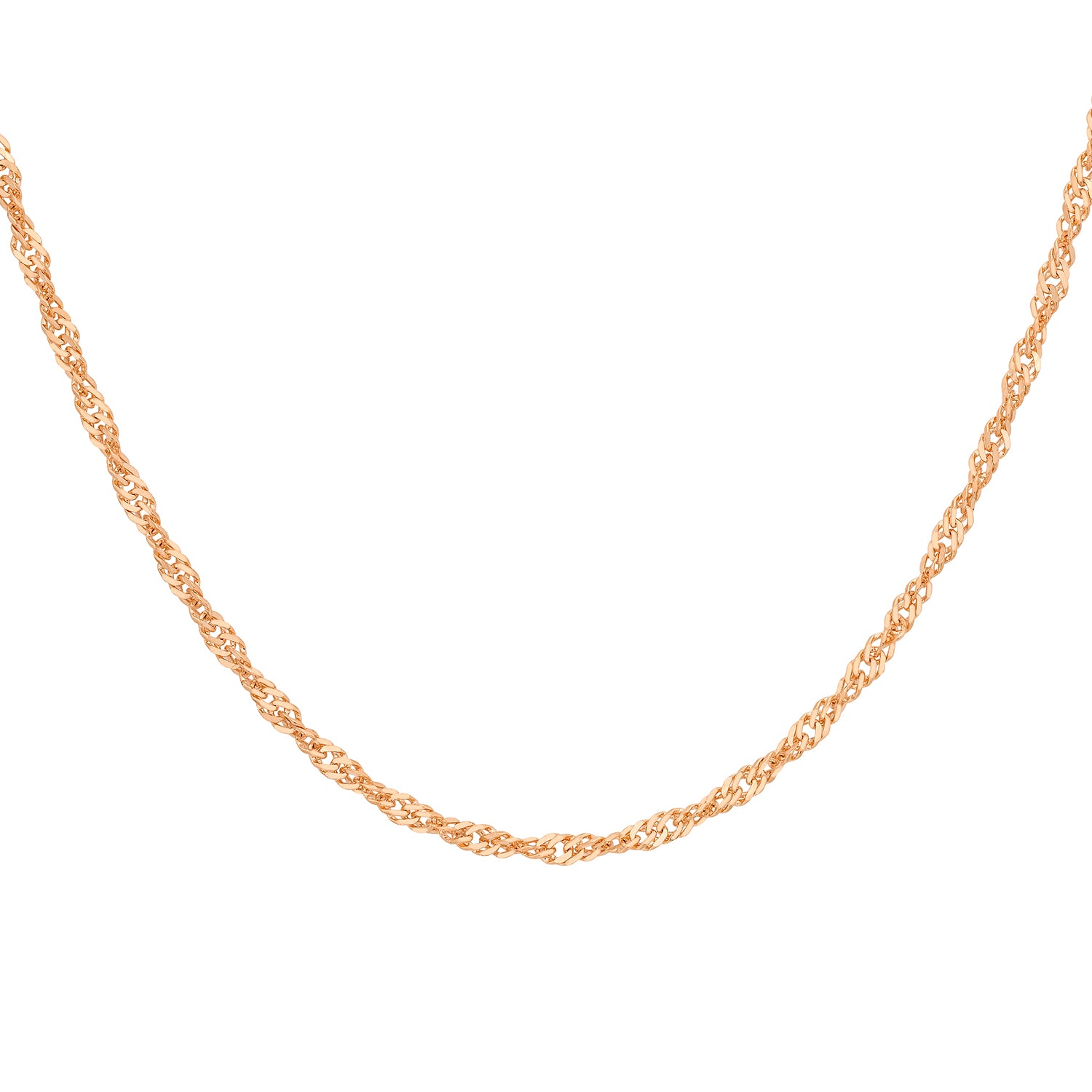 Twist Curb Chain 24 Inch in 9K Rose Gold 7592897 0