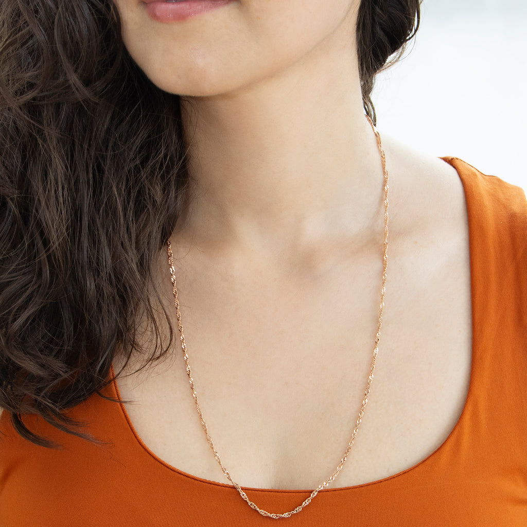 9K Rose Gold  Chain (Size - 24),  Gold Wt. 4.7 Gms_7592897_3