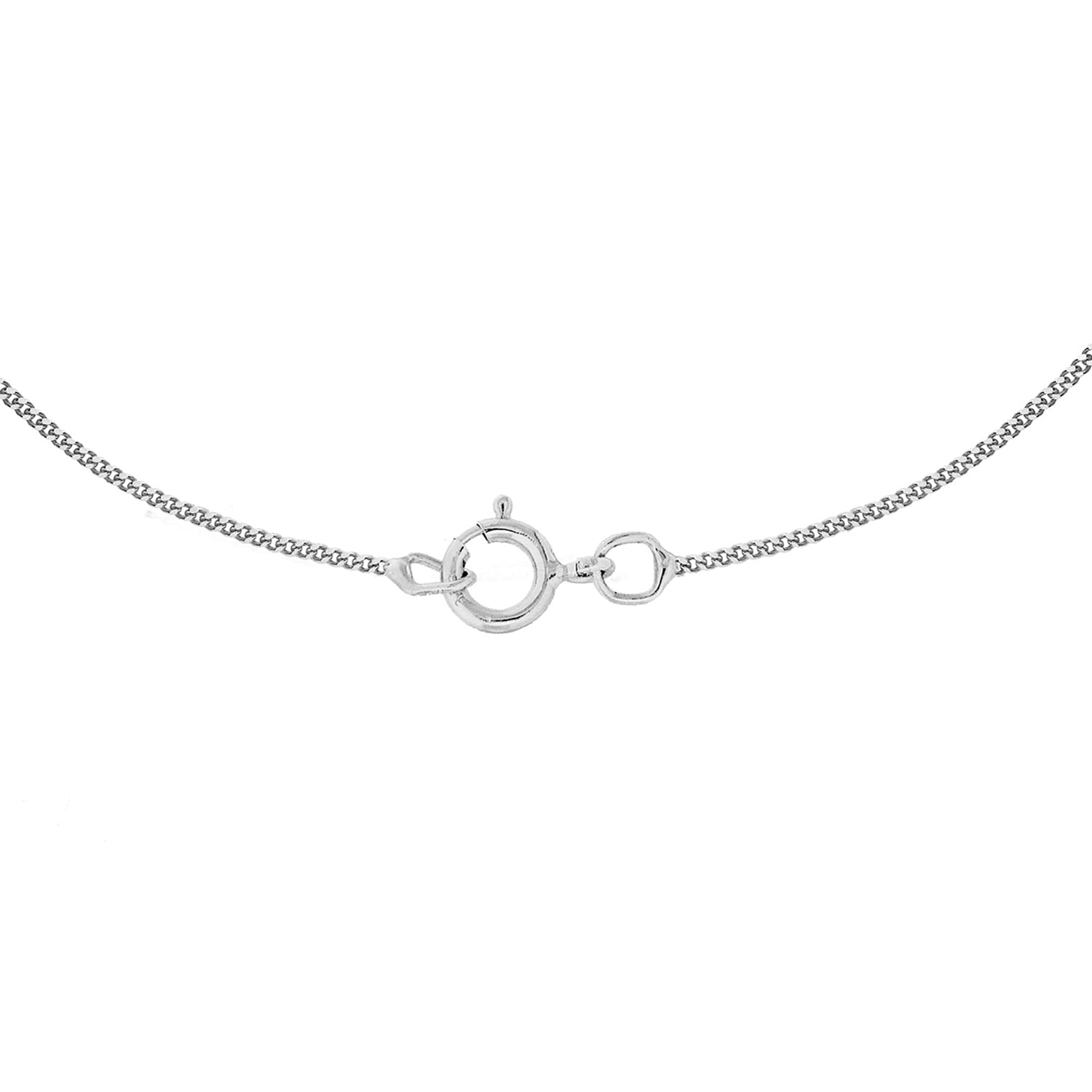 Diamond Cut Curb Chain 16 Inch in 9K White Gold 7594463 4