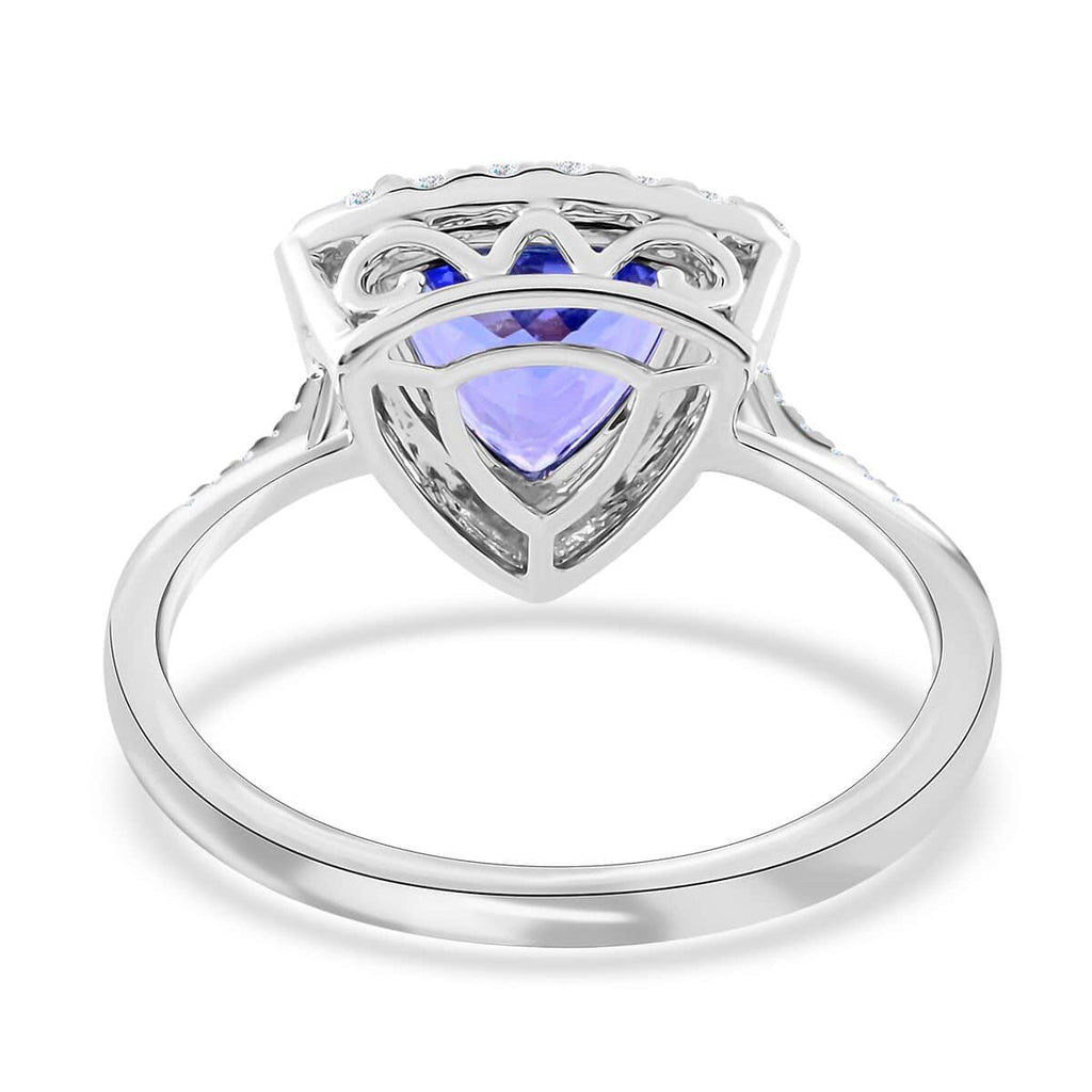 14K W Gold  AAA   Tanzanite ,  White Diamond  I2 Ring 3.25 ct,  Gold Wt. 3.84 Gms  3.250  Ct._7594561_4