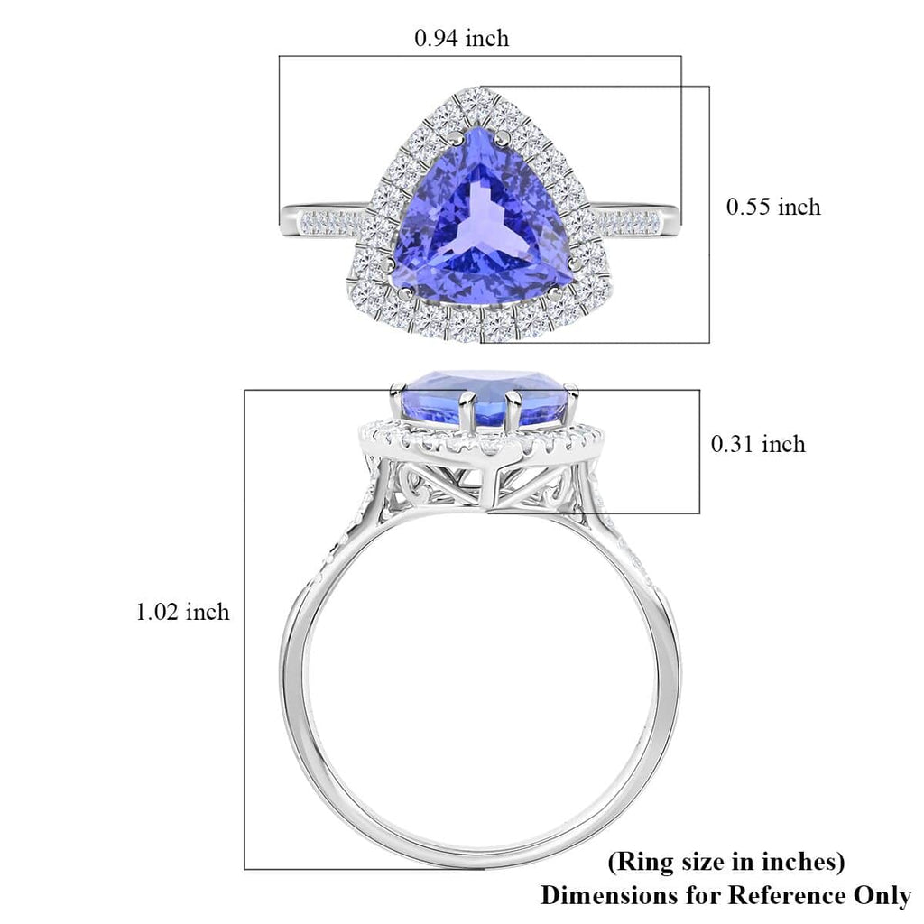 14K W Gold  AAA   Tanzanite ,  White Diamond  I2 Ring 3.25 ct,  Gold Wt. 3.84 Gms  3.250  Ct._7594561_5