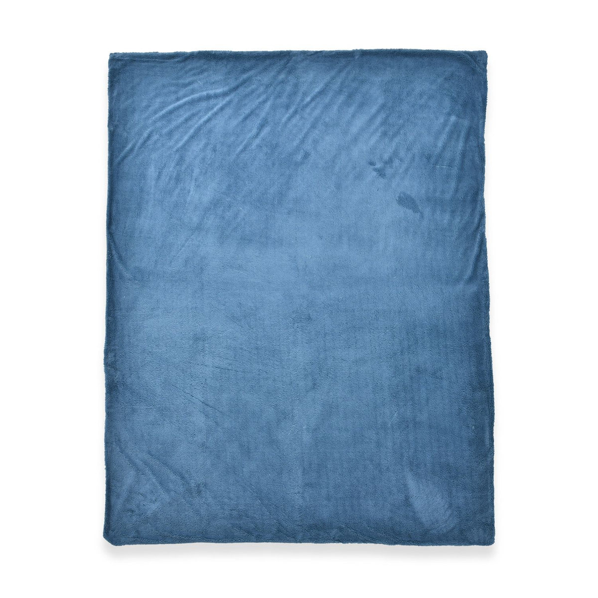 Pick of the Day- Teddy Fleece Double Layered Blanket - Blue &amp; Dark Grey 7594684 4