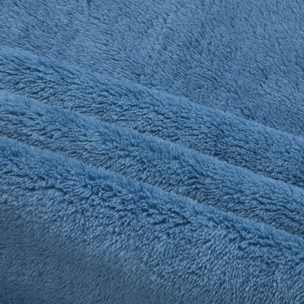 Pick of the Day- Teddy Fleece Double Layered Blanket - Blue &amp; Dark Grey 7594684 6