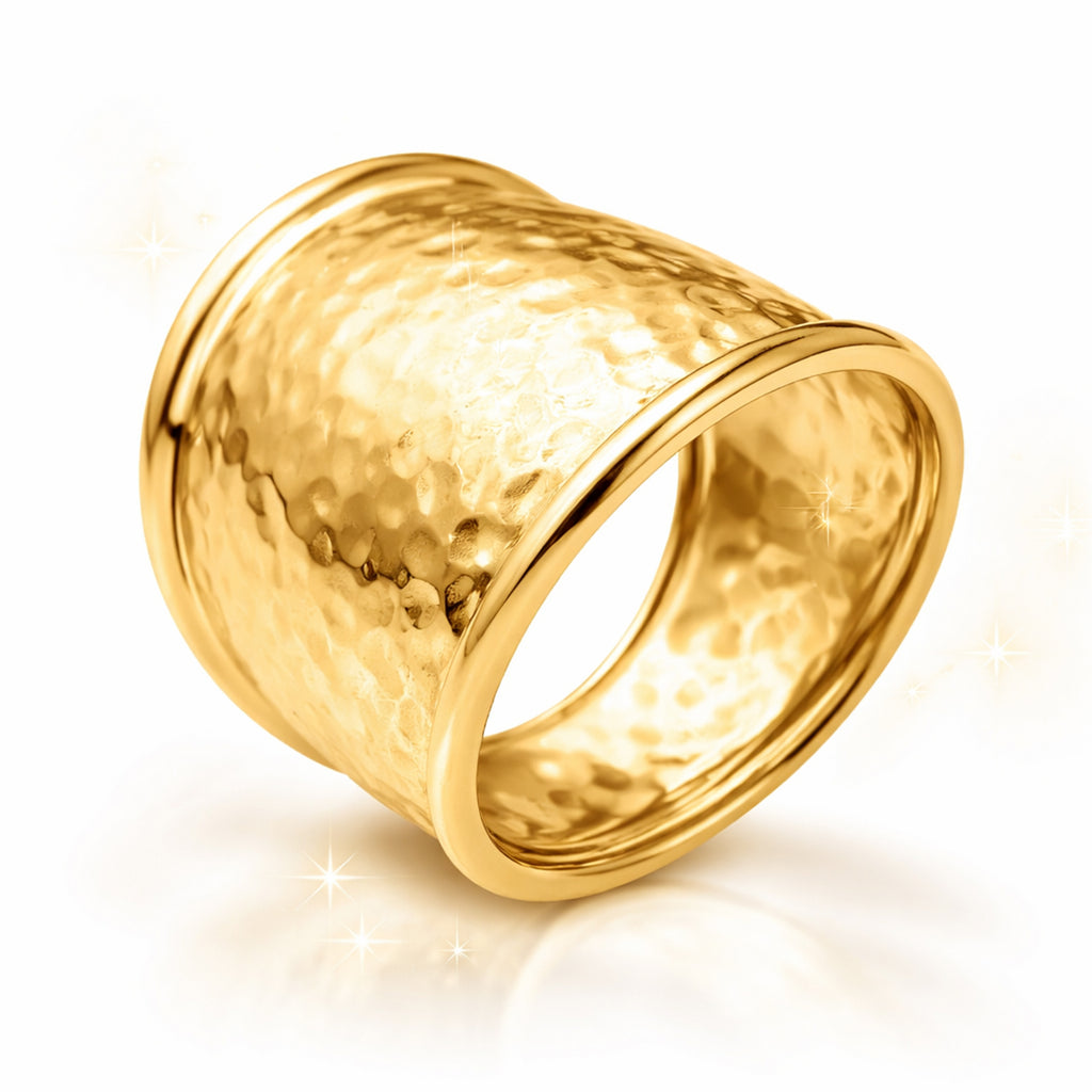 Maestro Collection - 9K Yellow Gold Hammered Etruscan Ring_7594859