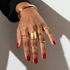 Maestro Collection - 9K Yellow Gold Hammered Etruscan Ring_7594859_2