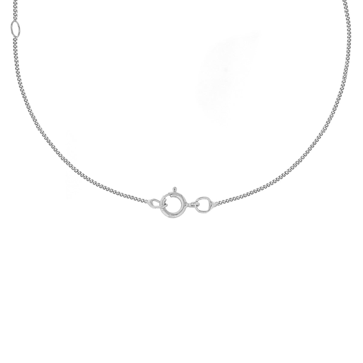 Diamond Cut Curb Chain 20 Inch in 9K White Gold 7594888 4