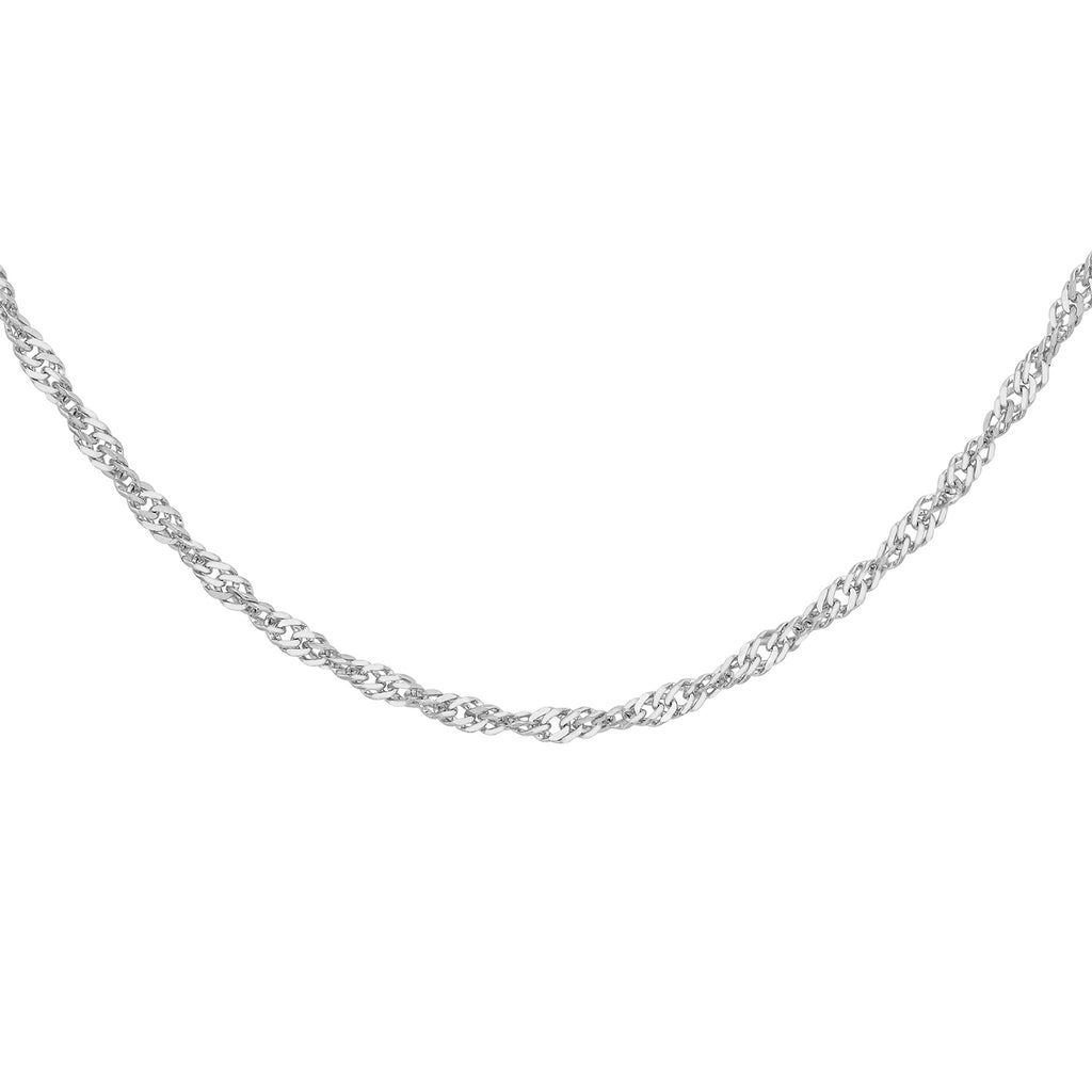 9K White Gold  Chain (Size - 16),  Gold Wt. 0.58 Gms_7594904