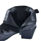 LA MAREY Snake Print Ankle Boots with Side Zipper (Size 6) - Black & Grey_7597833_6