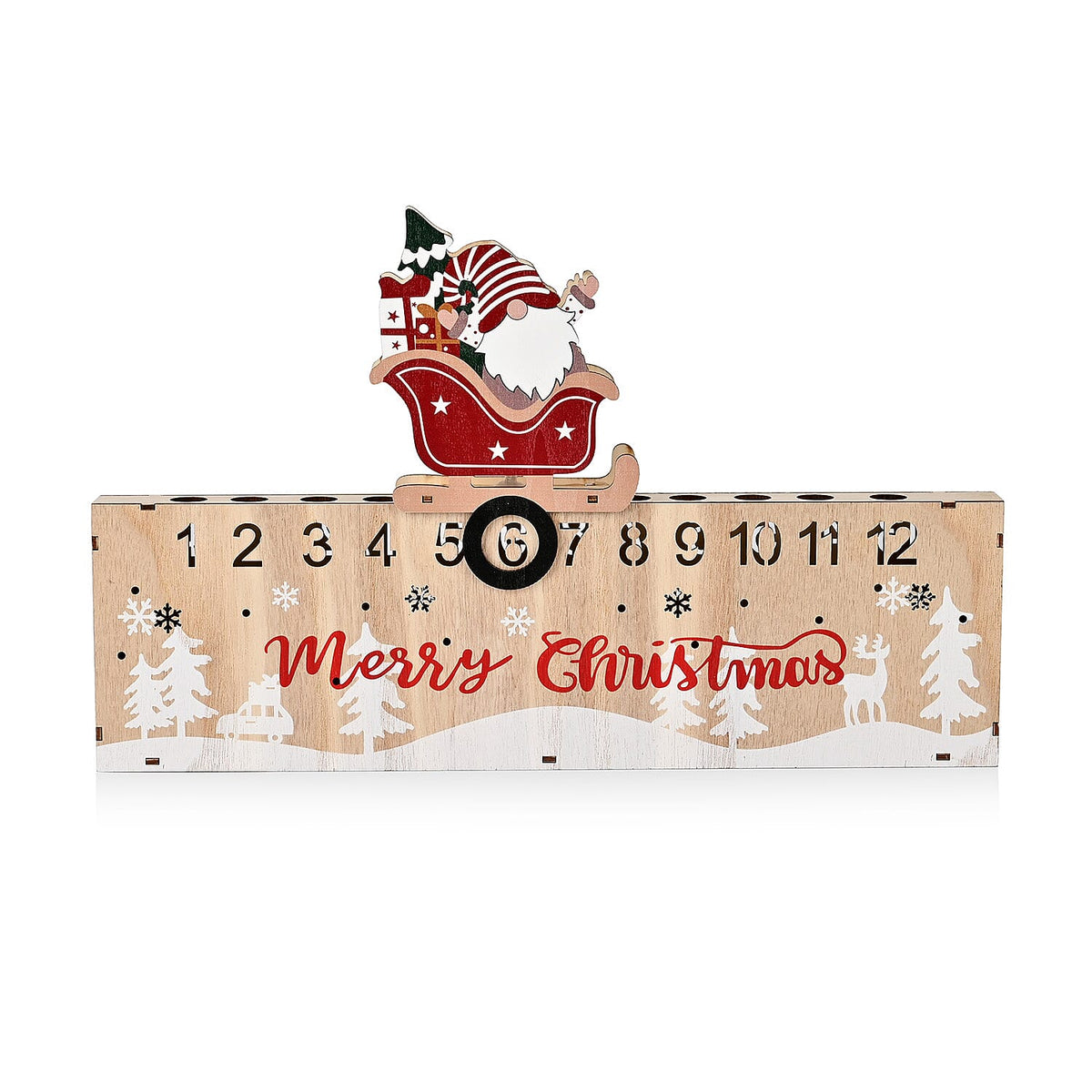 Double Sided Christmas Countdown Calendar with Light for Home Decor 7598963 0