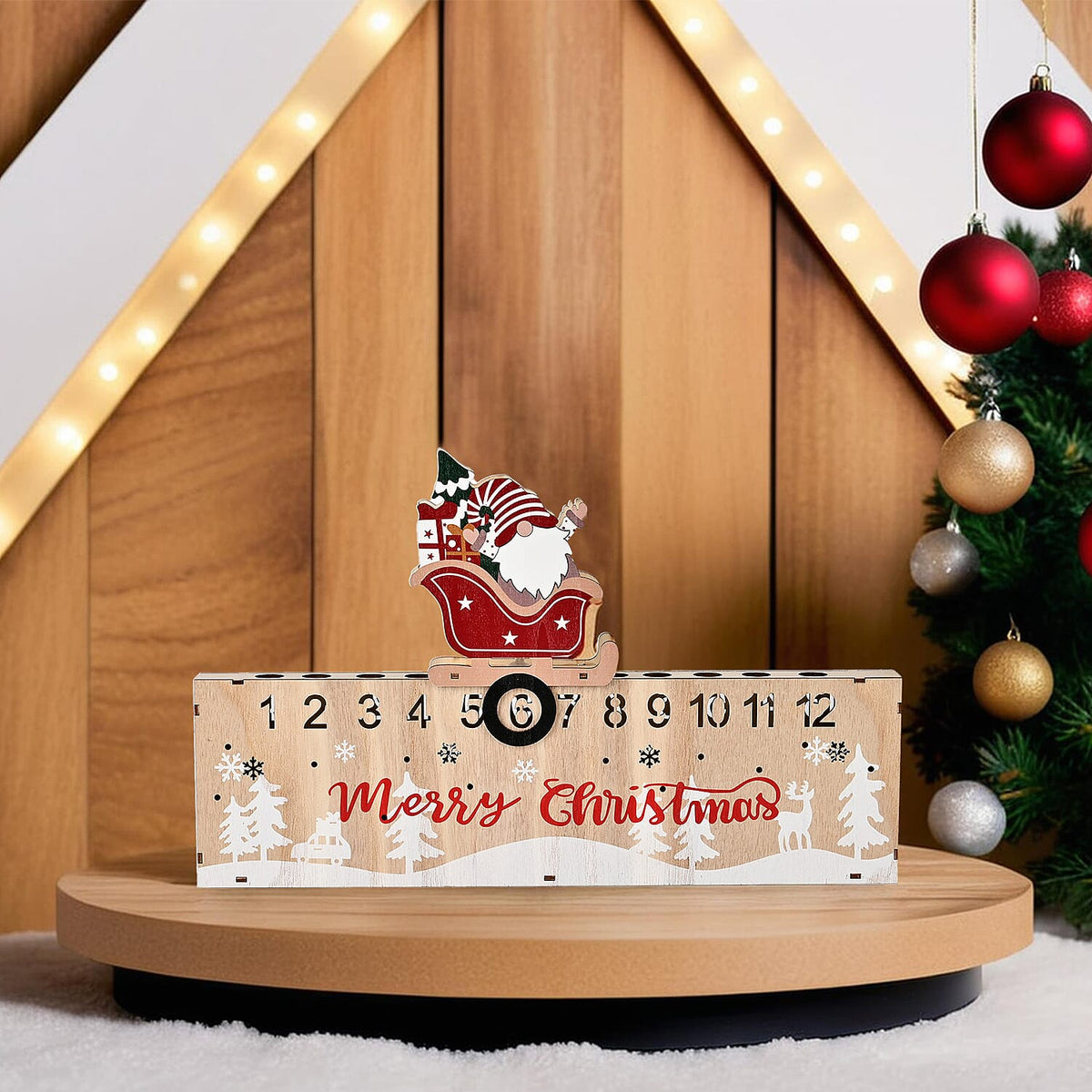Double Sided Christmas Countdown Calendar with Light for Home Decor 7598963 2