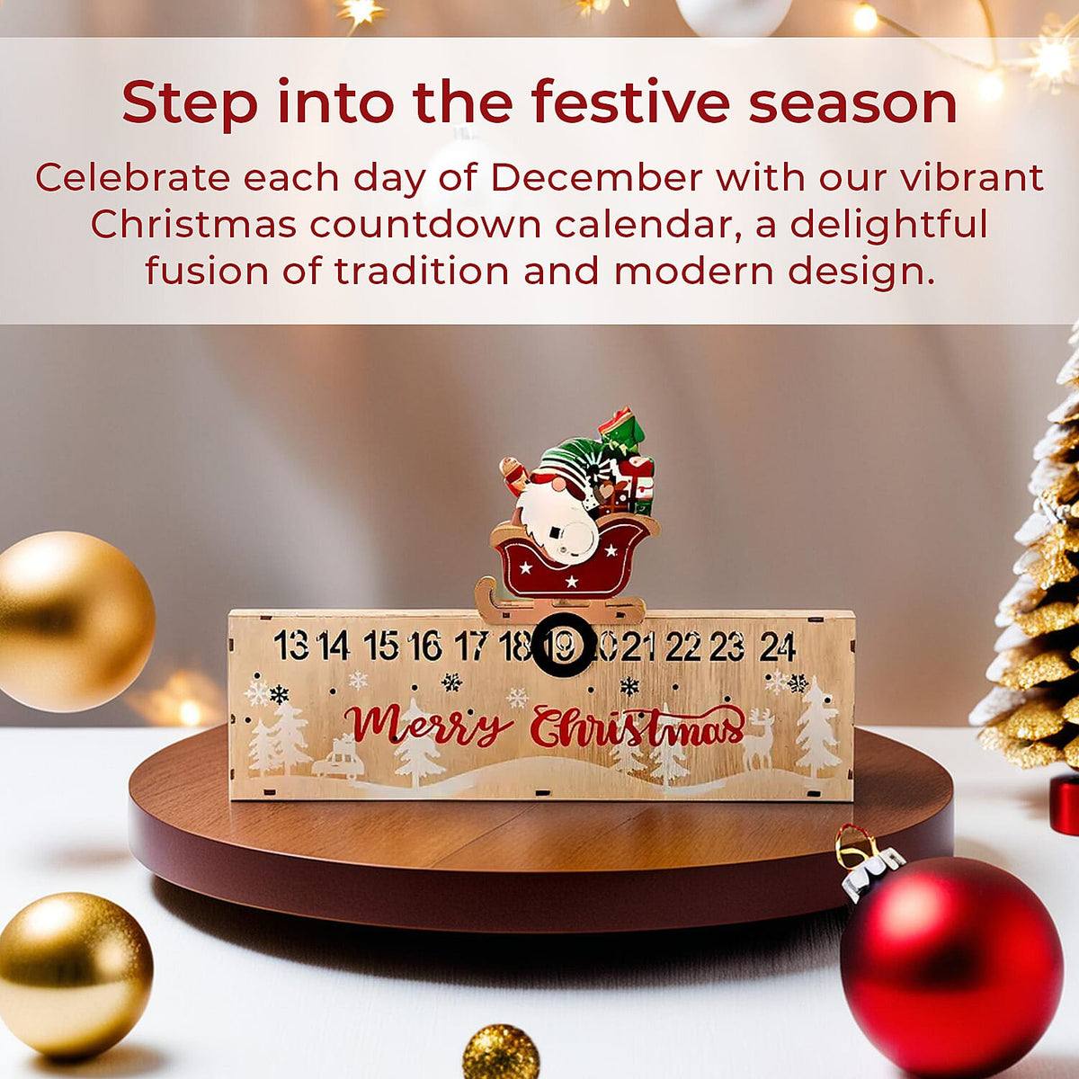 Double Sided Christmas Countdown Calendar with Light for Home Decor 7598963 4